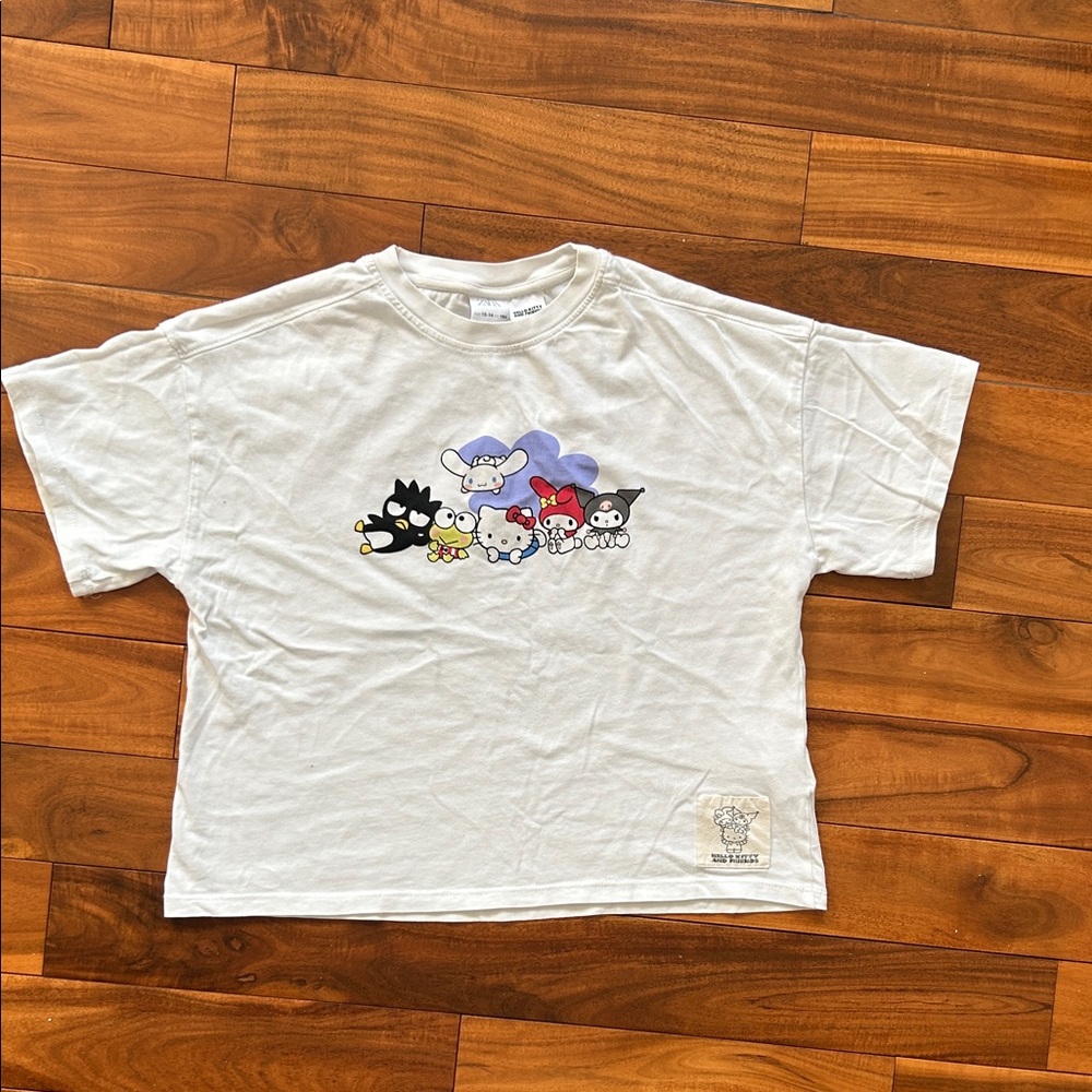Zara Kids Character Print White T-Shirt